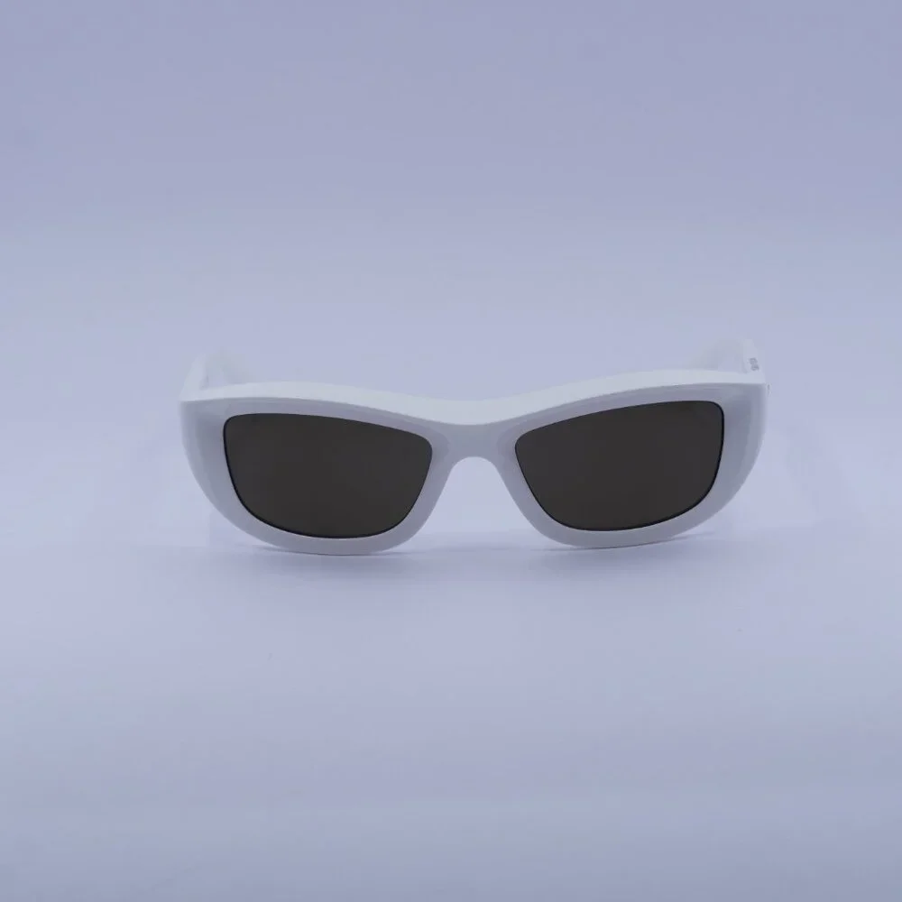 Bottega Veneta BV1326S 004 Sunglasses Ivory Rectangle Frame, Brown Lenses